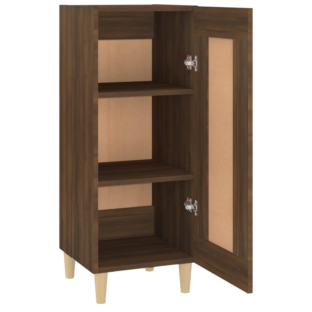 Credenza Rovere Marrone 34,5x34x90 cm in Legno Multistrato - homemem39