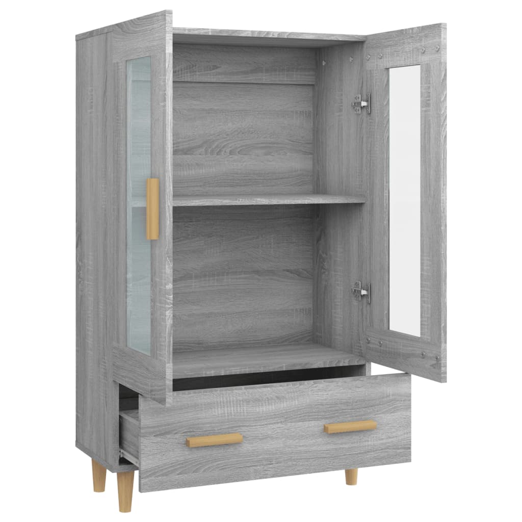 Credenza Grigio Sonoma 70x31x115 cm in Legno Multistrato - homemem39
