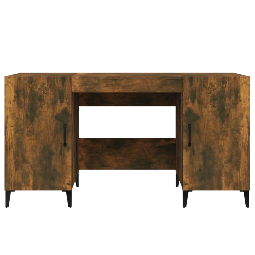 Scrivania Rovere Fumo 140x50x75 cm in Legno Multistrato - homemem39