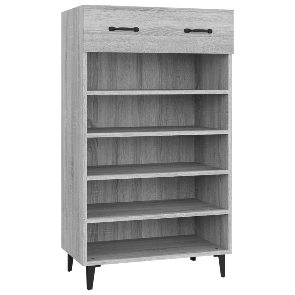 Scarpiera Grigio Sonoma 60x35x105 cm in Legno Multistrato - homemem39