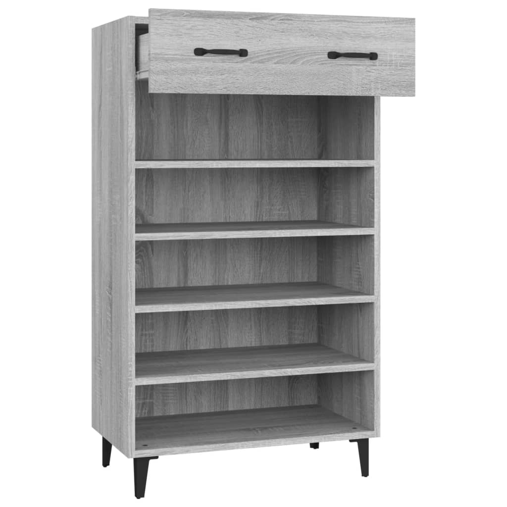 Scarpiera Grigio Sonoma 60x35x105 cm in Legno Multistrato - homemem39