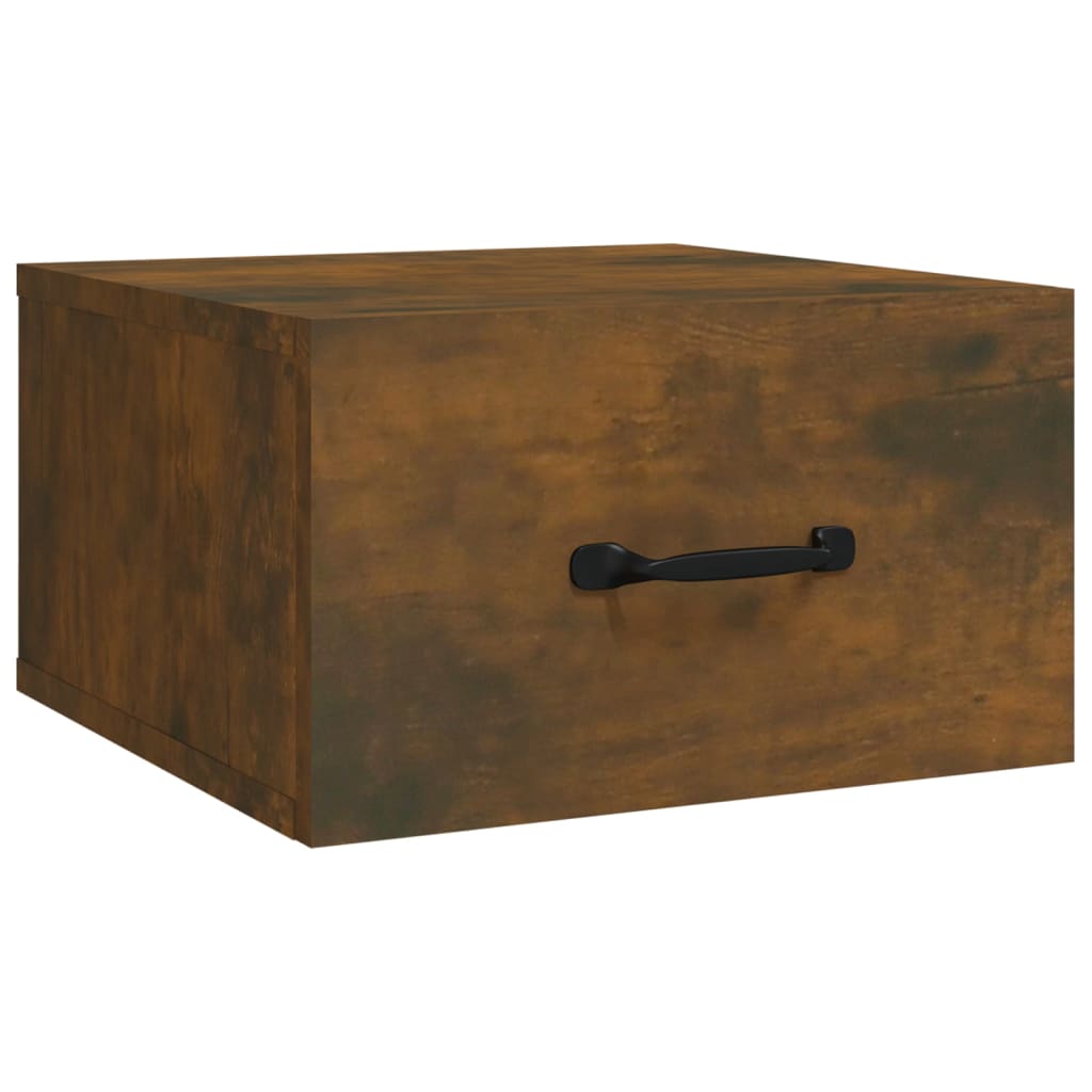 Comodino a Muro Rovere Fumo 35x35x20 cm - homemem39