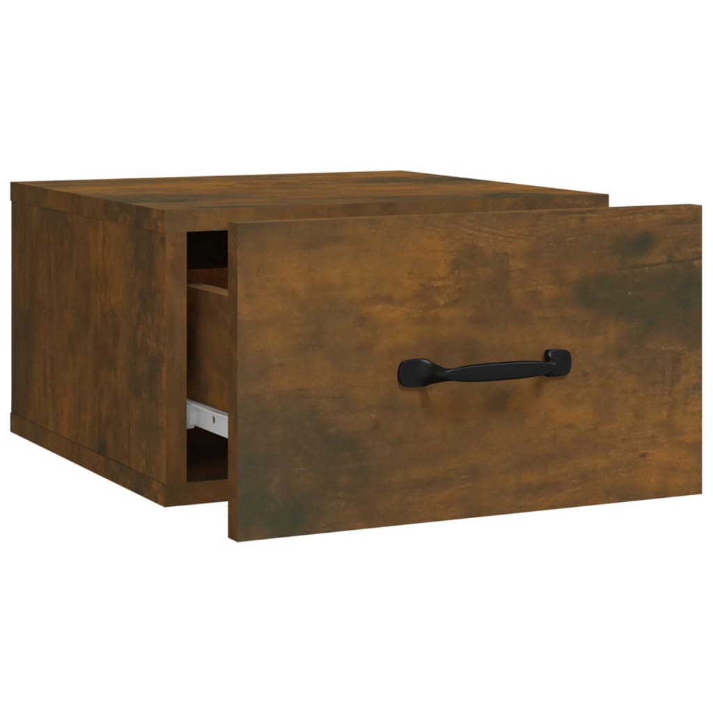 Comodino a Muro Rovere Fumo 35x35x20 cm - homemem39