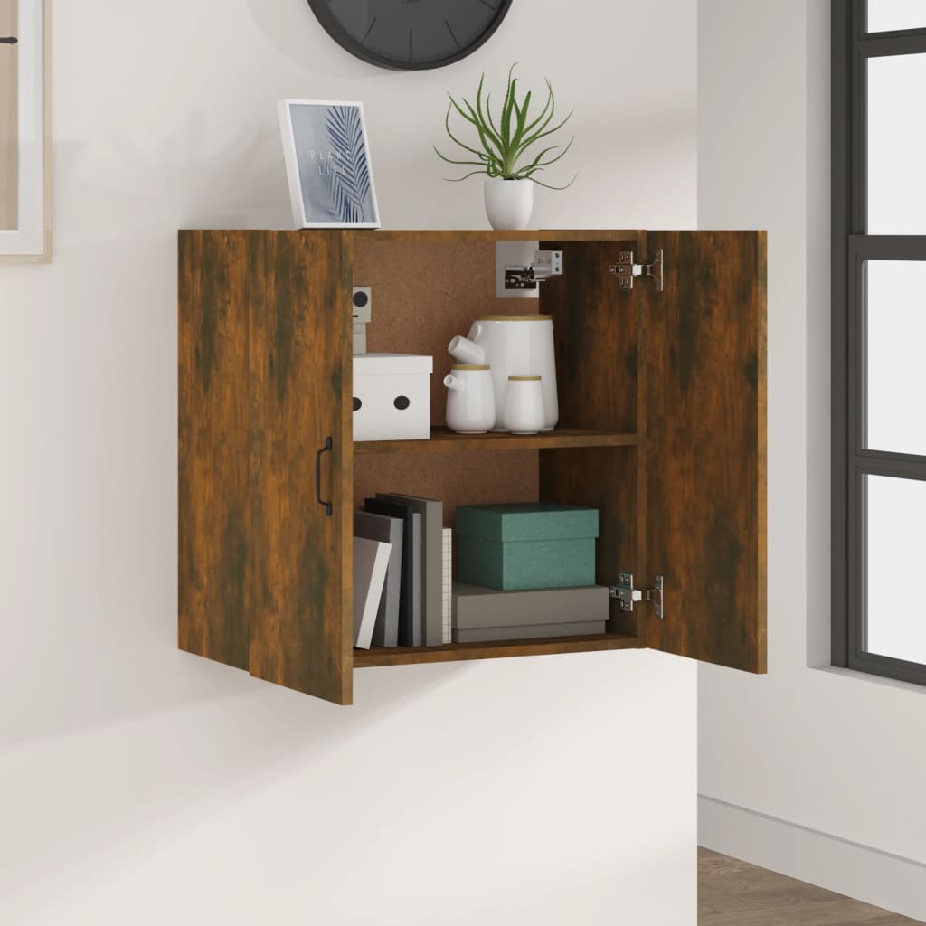 Mobile Pensile Rovere Fumo 60x31x60 cm Legno Multistrato - homemem39
