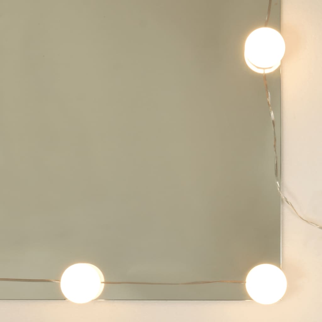 Mobile a Specchio con LED Rovere Fumo 91x15x76,5 cm | homemem39