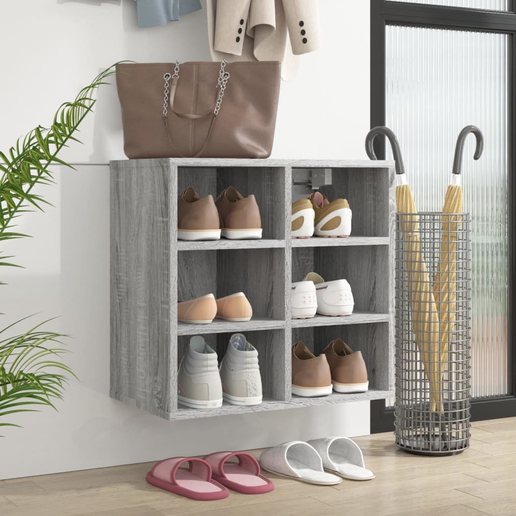 Scarpiera Grigio Sonoma 52,5x30x50 cm - homemem39