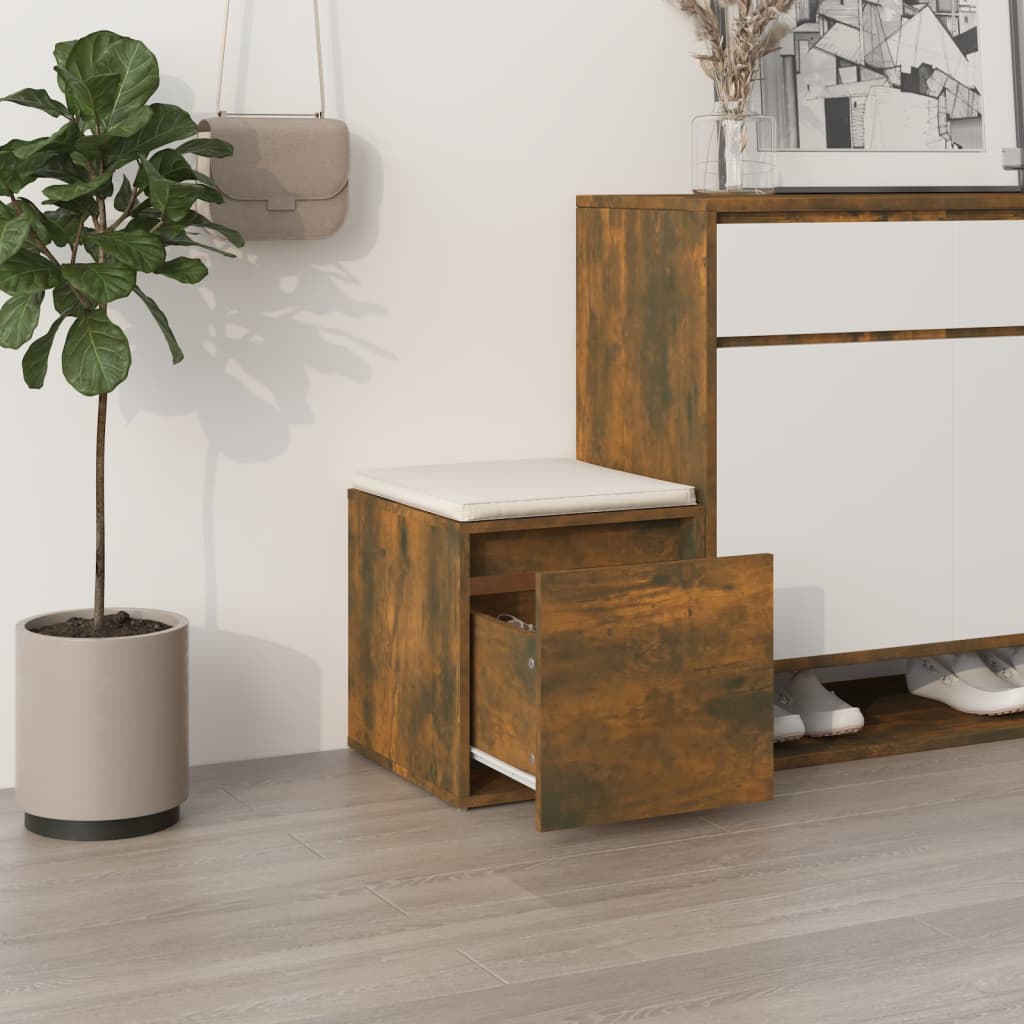 Cassetto Contenitore Rovere Fumo 40,5x40x40cm Legno Multistrato - homemem39