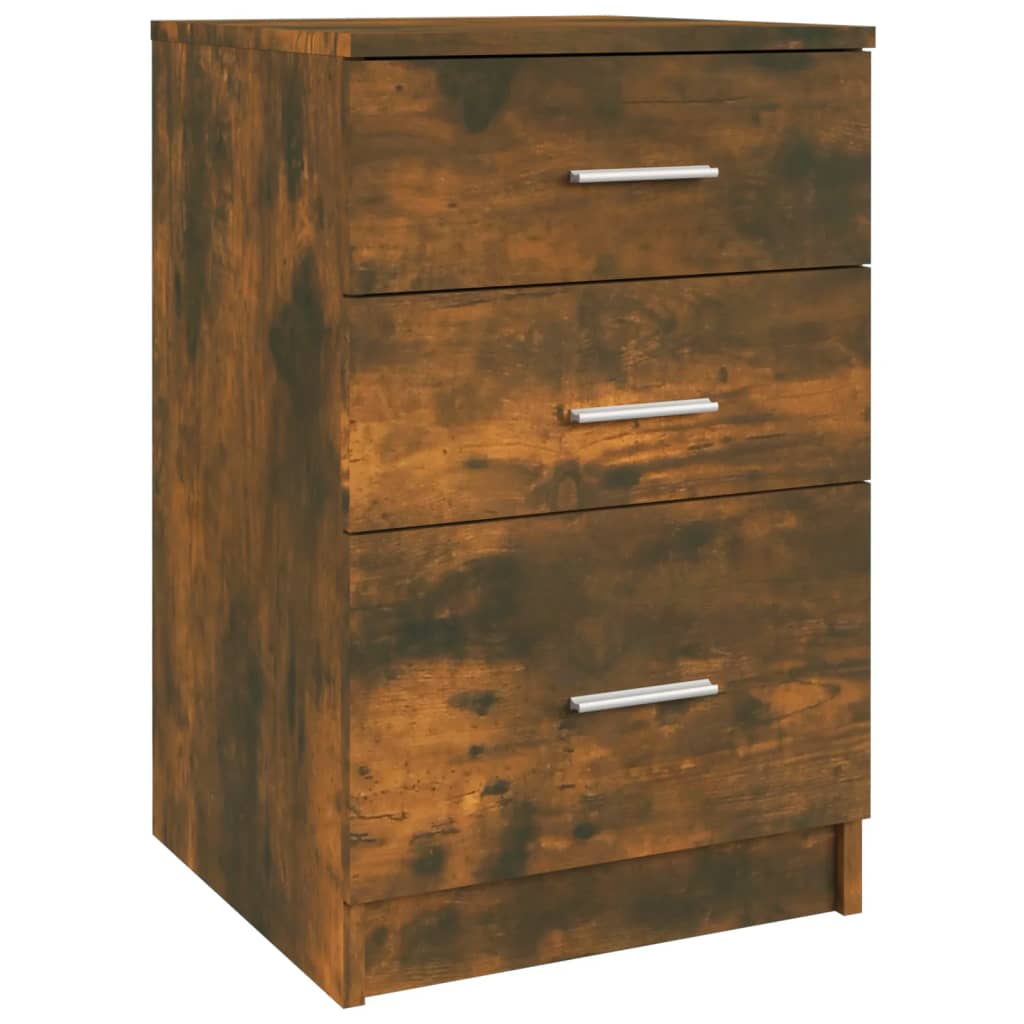 Comodino Rovere Fumo 40x40x63 cm in Legno Multistrato - homemem39