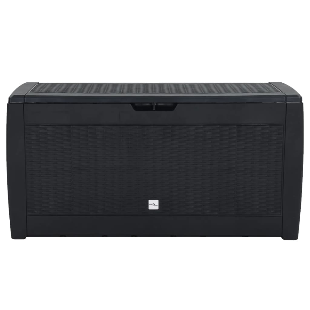 Baule da Giardino Antracite 119x48x60 cm in Polipropilene - homemem39