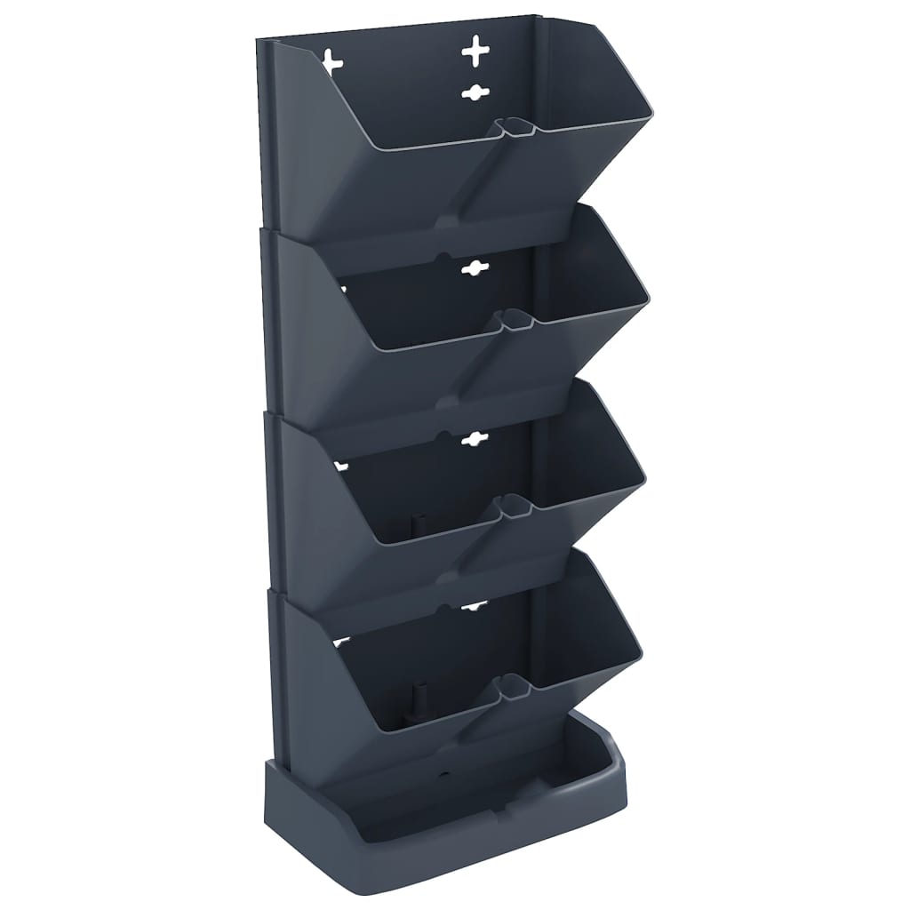 Set per Piante Giardino Verticale 4 pz Antracite Polipropilene - homemem39