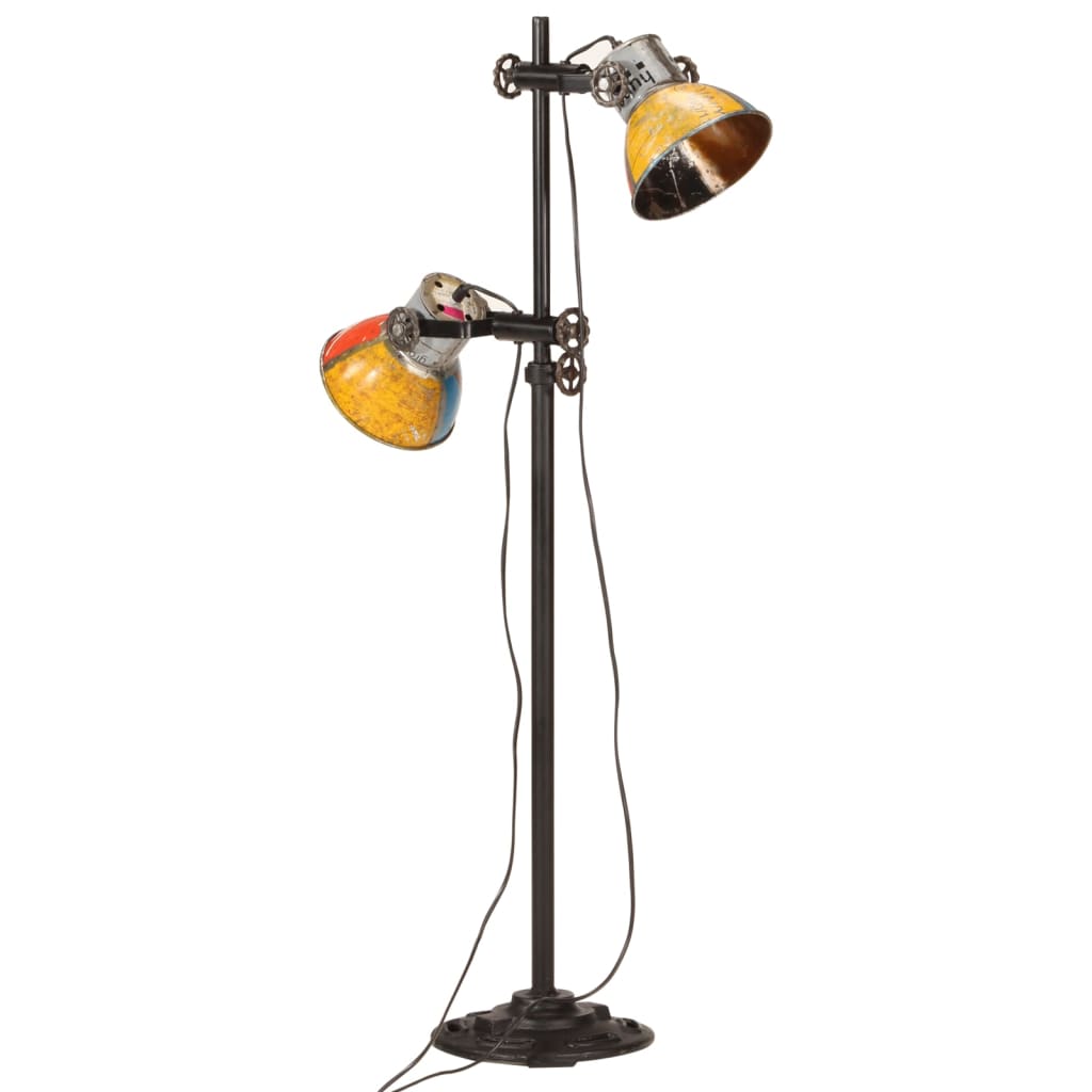 Lampada da Pavimento con 2 Paralumi Multicolore E27 - homemem39