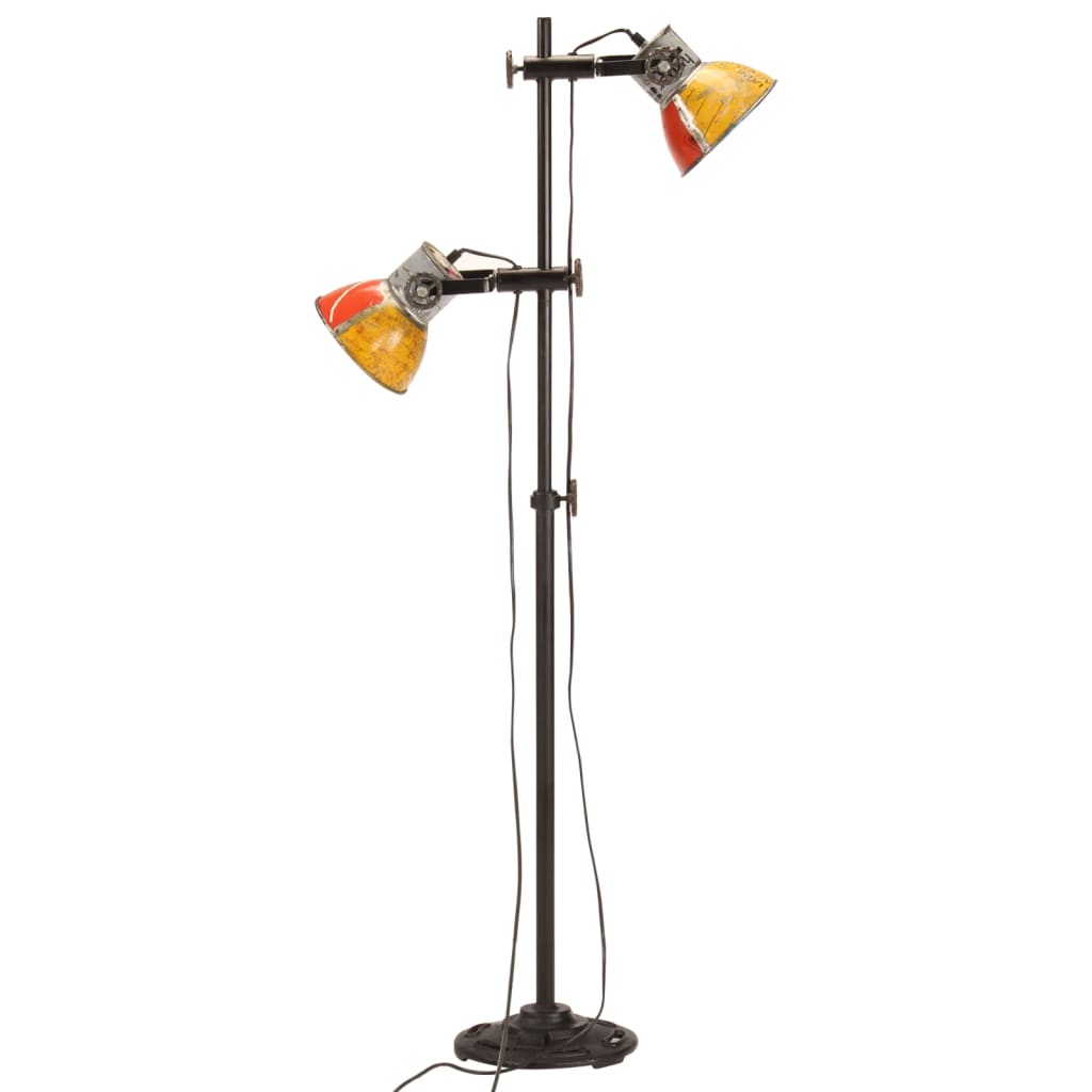 Lampada da Pavimento con 2 Paralumi Multicolore E27 - homemem39