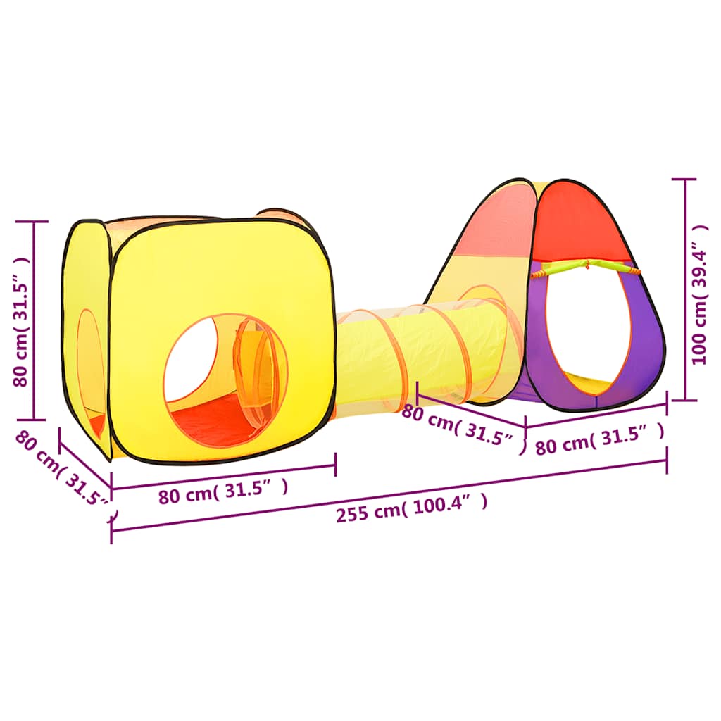 Tenda da Gioco per Bambini Multicolore 255x80x100 cm - homemem39