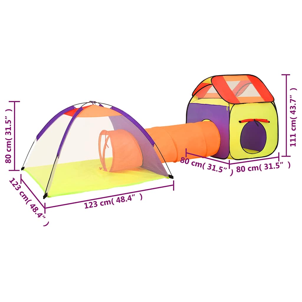 Tenda da Gioco per Bambini Multicolore 338x123x111 cm - homemem39