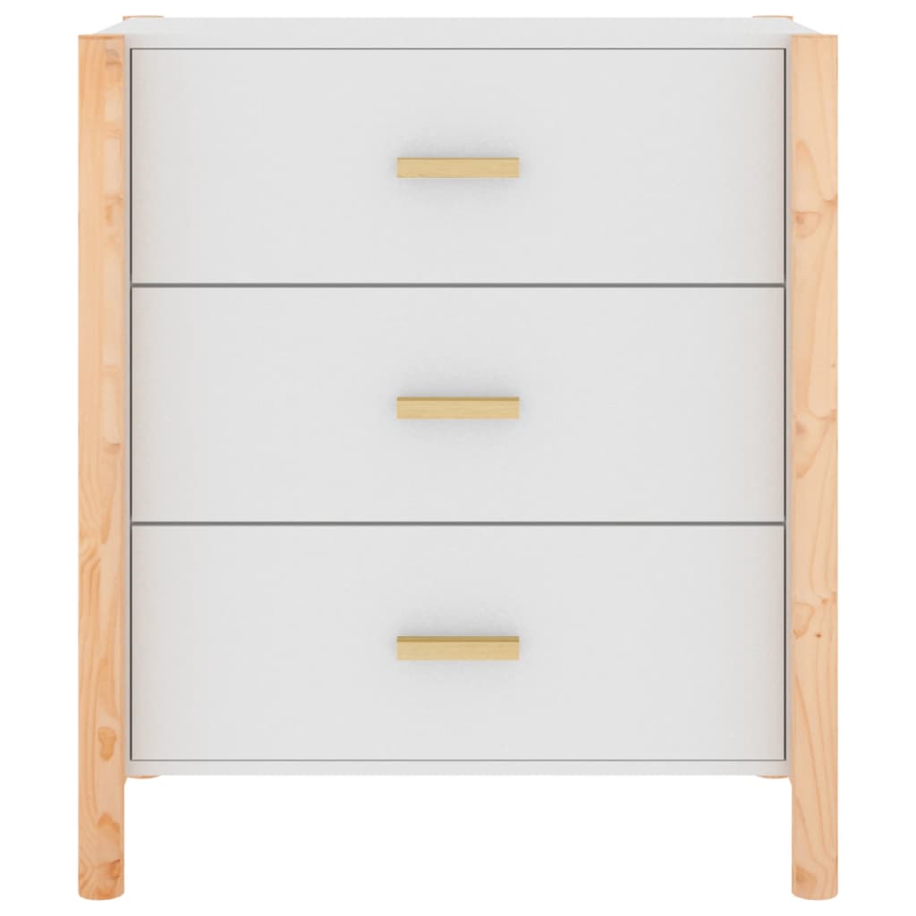 Credenza Bianca 62x38x70 cm in Legno Multistrato - homemem39