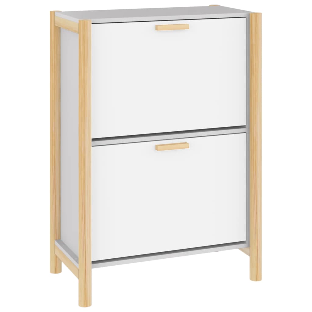 Scarpiera Bianca 57,5x33x80 cm in Legno Multistrato - homemem39