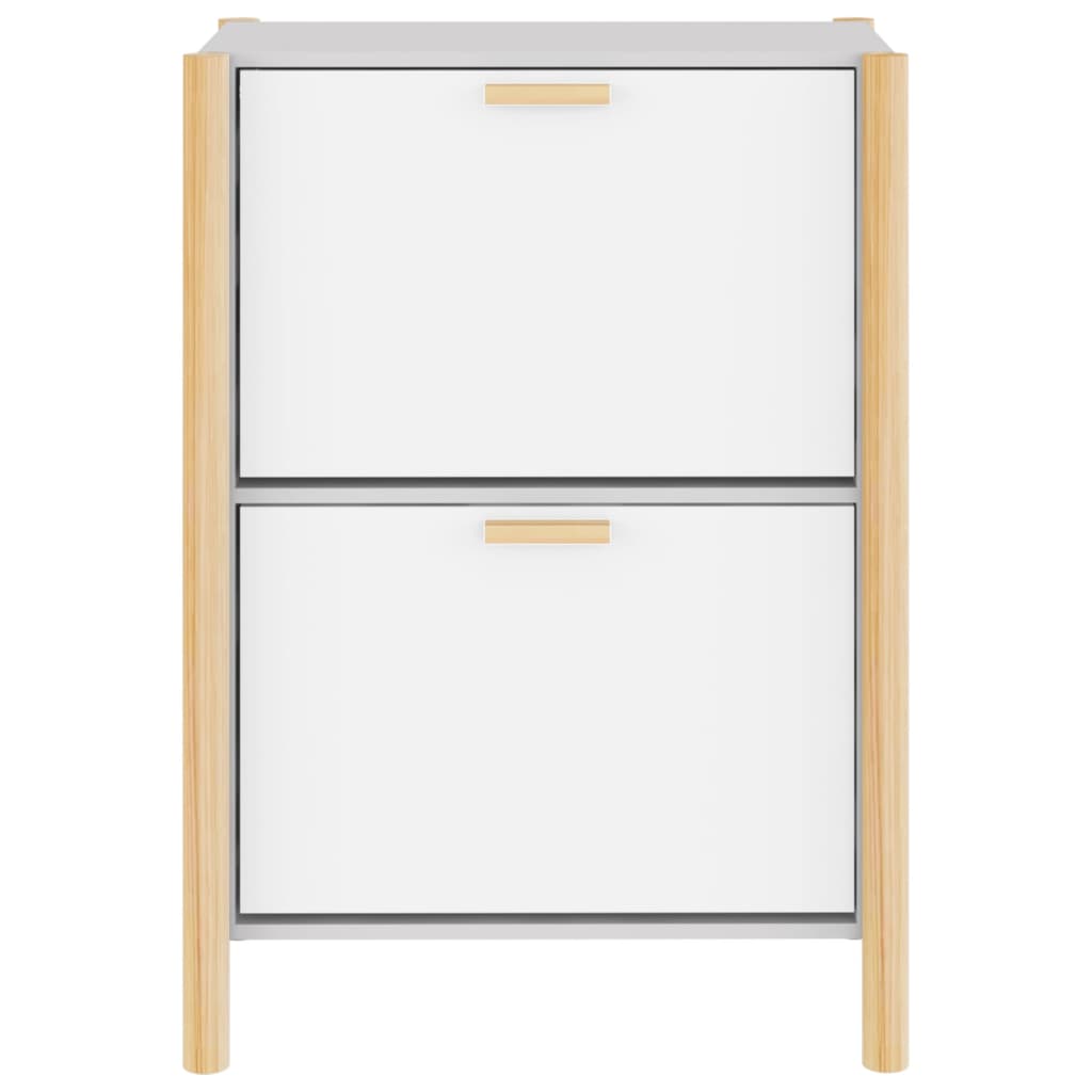 Scarpiera Bianca 57,5x33x80 cm in Legno Multistrato - homemem39