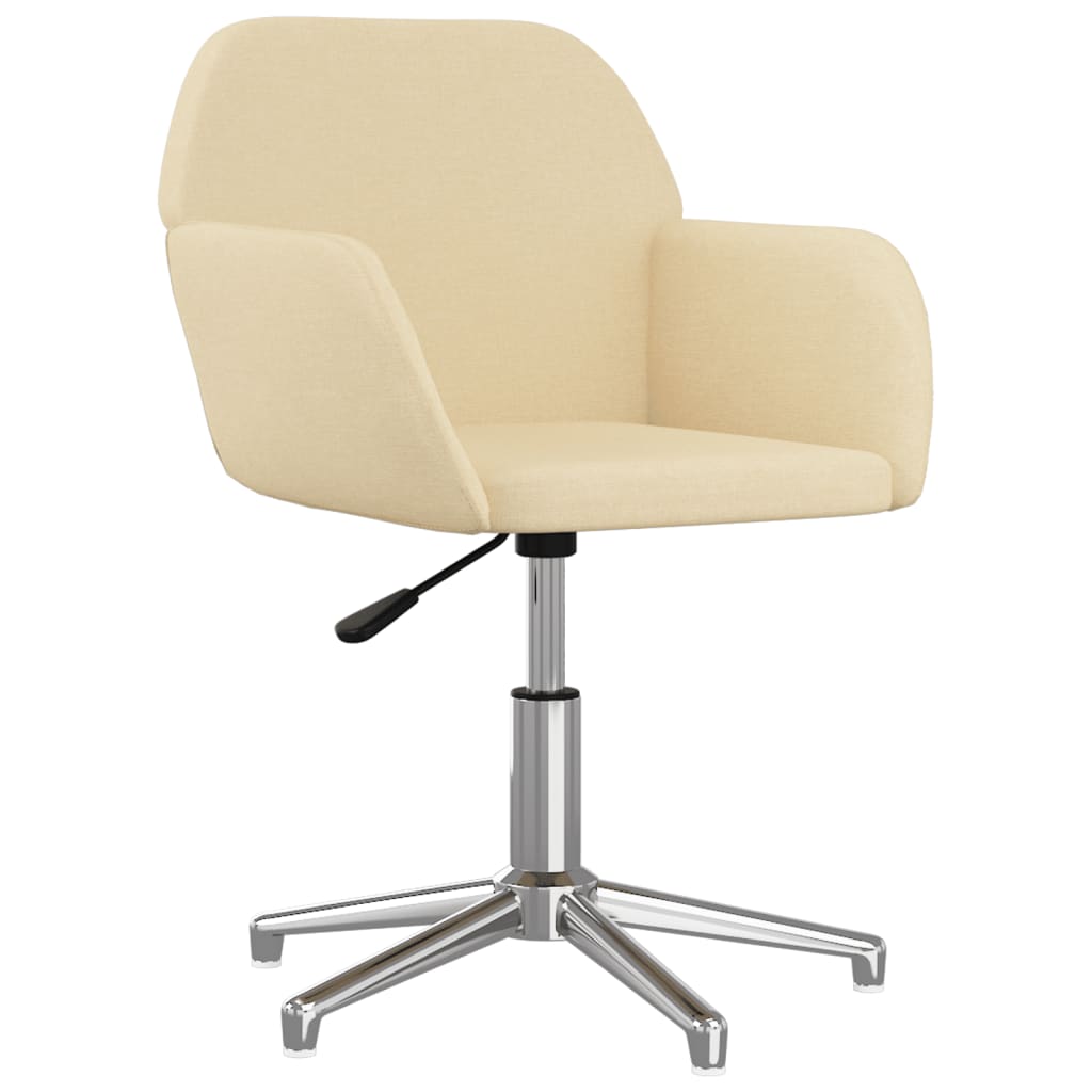 Sedia da Ufficio Girevole Crema in Tessuto - homemem39