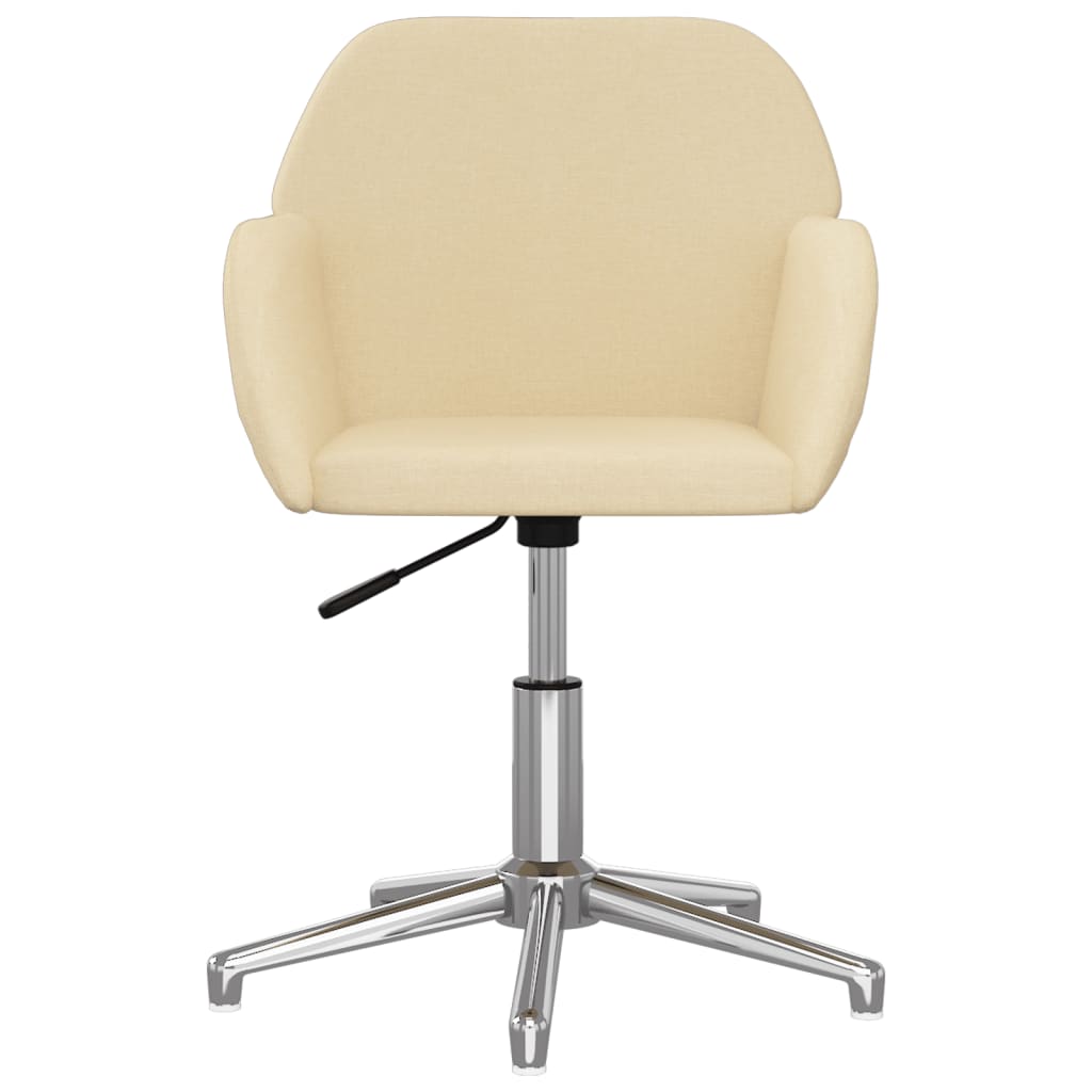 Sedia da Ufficio Girevole Crema in Tessuto - homemem39