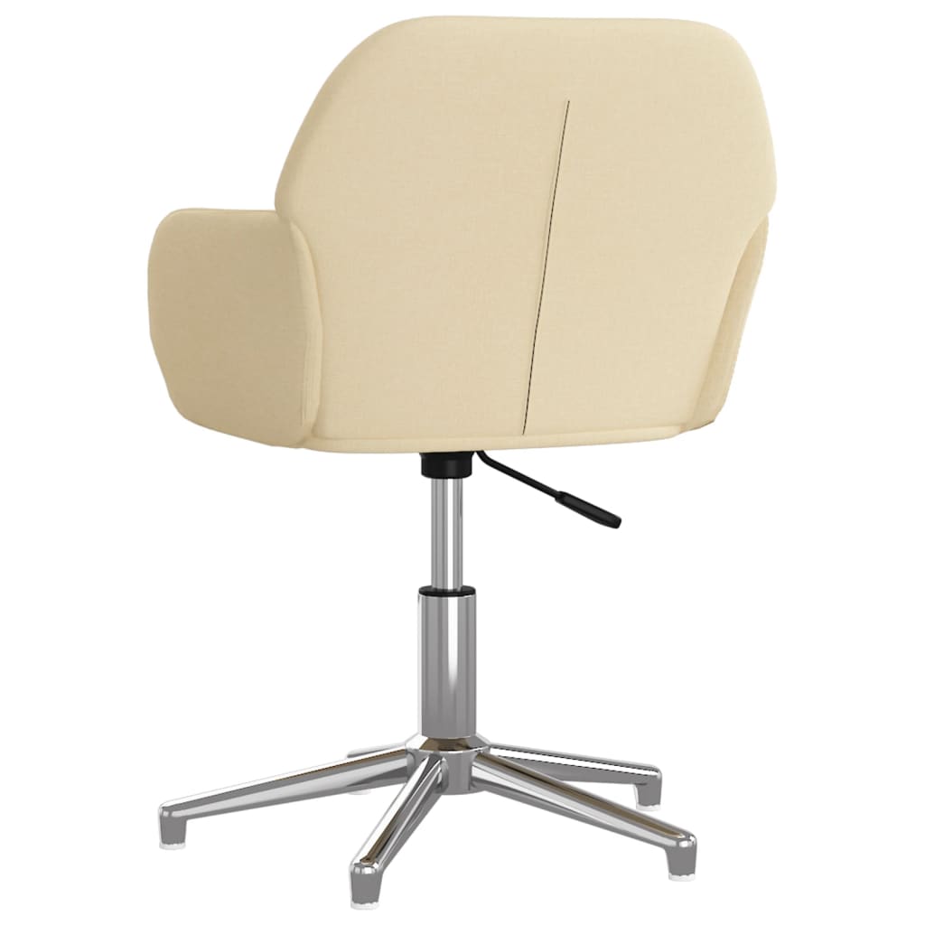 Sedia da Ufficio Girevole Crema in Tessuto - homemem39