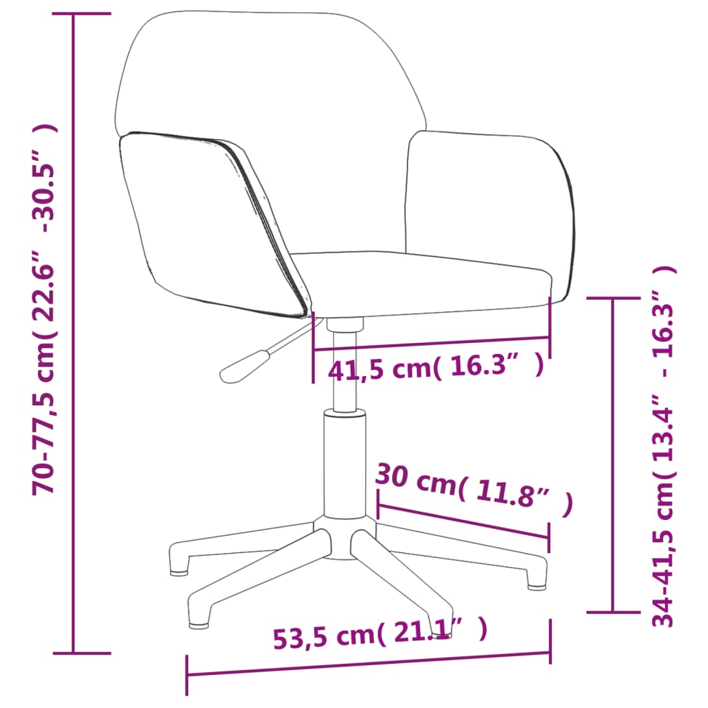 Sedia da Ufficio Girevole Crema in Tessuto - homemem39