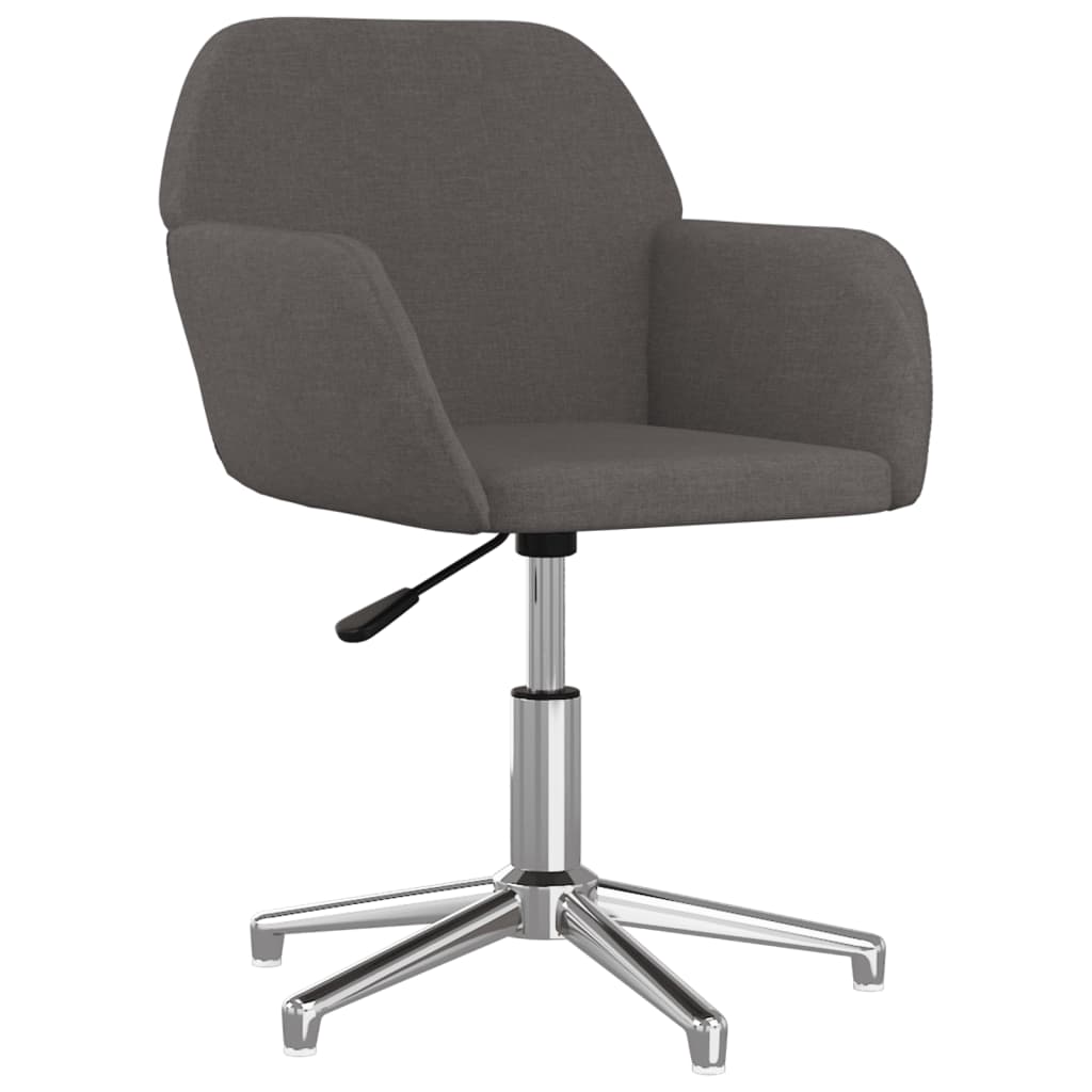 Sedia da Ufficio Girevole Grigio Scuro in Tessuto - homemem39