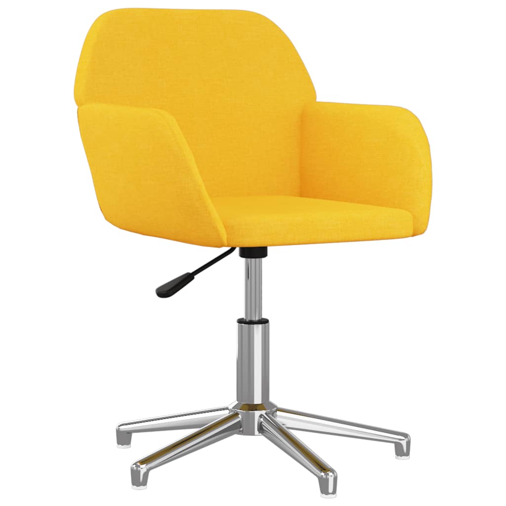 Sedia da Ufficio Girevole Giallo Chiaro in Tessuto - homemem39