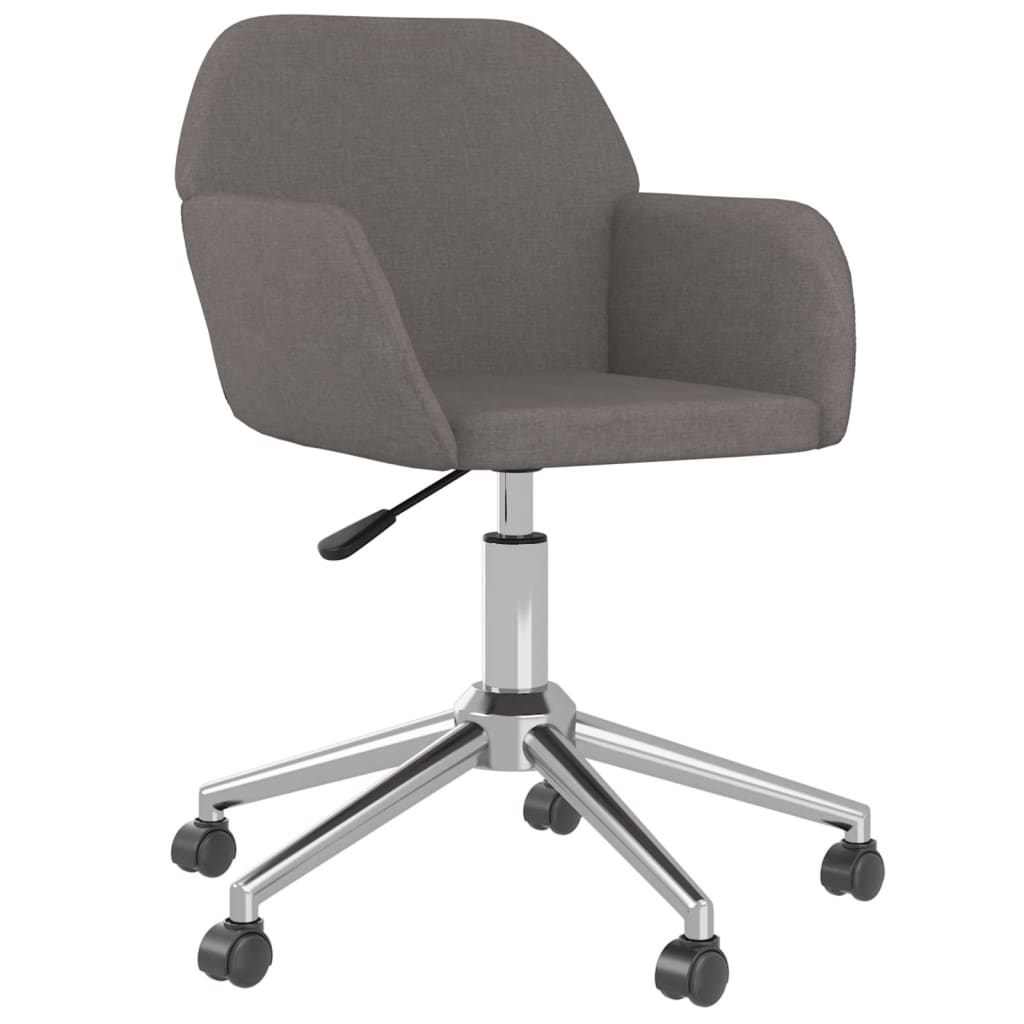 Sedia da Ufficio Girevole Grigio Scuro in Tessuto - homemem39