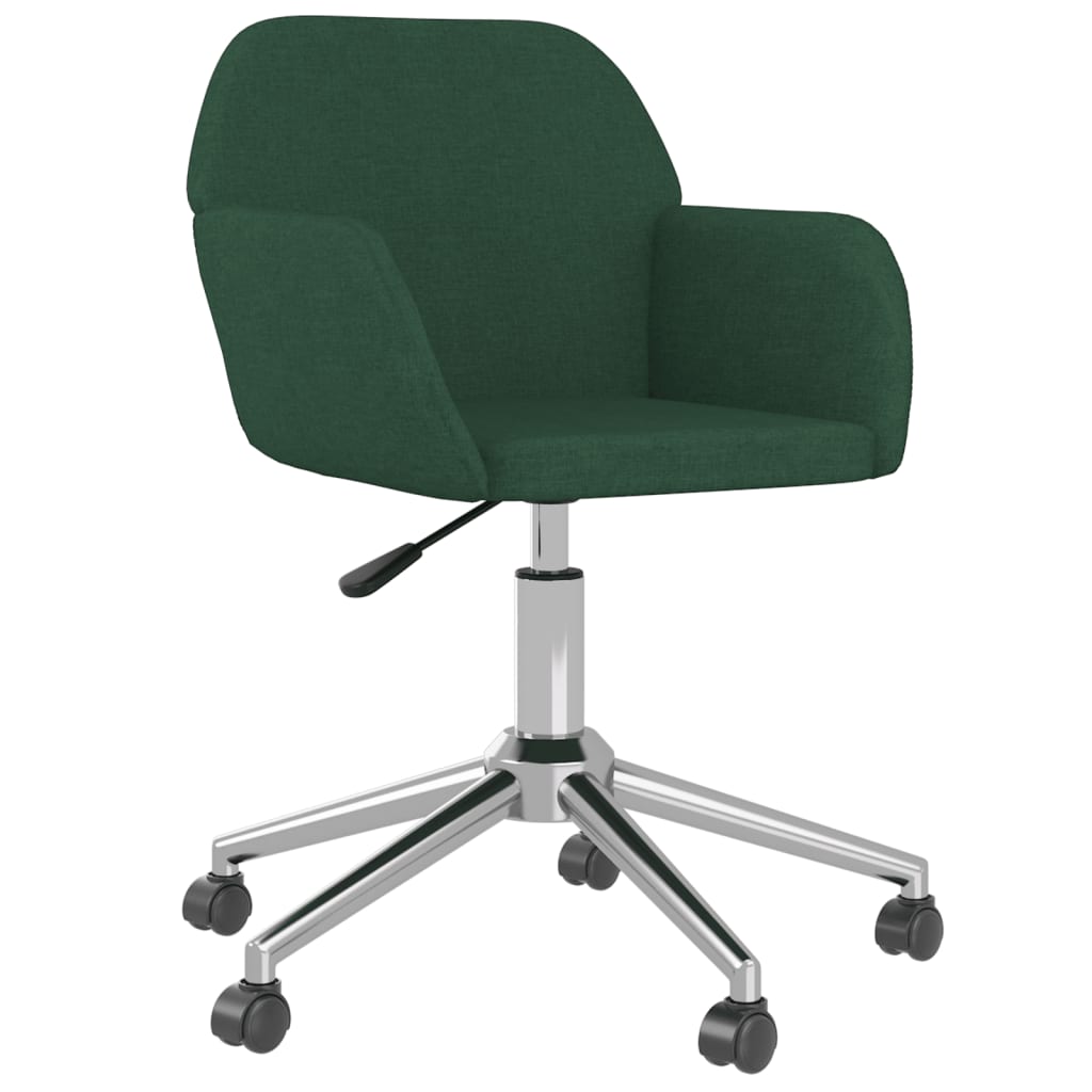 Sedia da Ufficio Girevole Verde Scuro in Tessuto - homemem39
