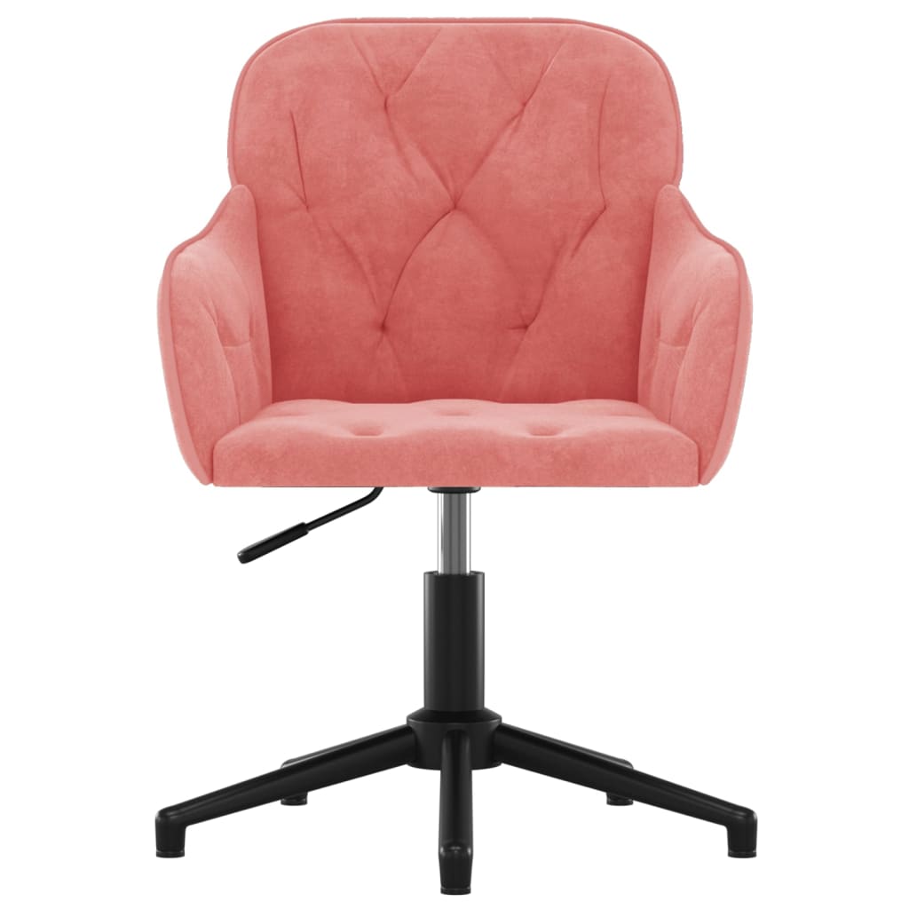 Sedia Girevole da Ufficio Rosa in Velluto - homemem39