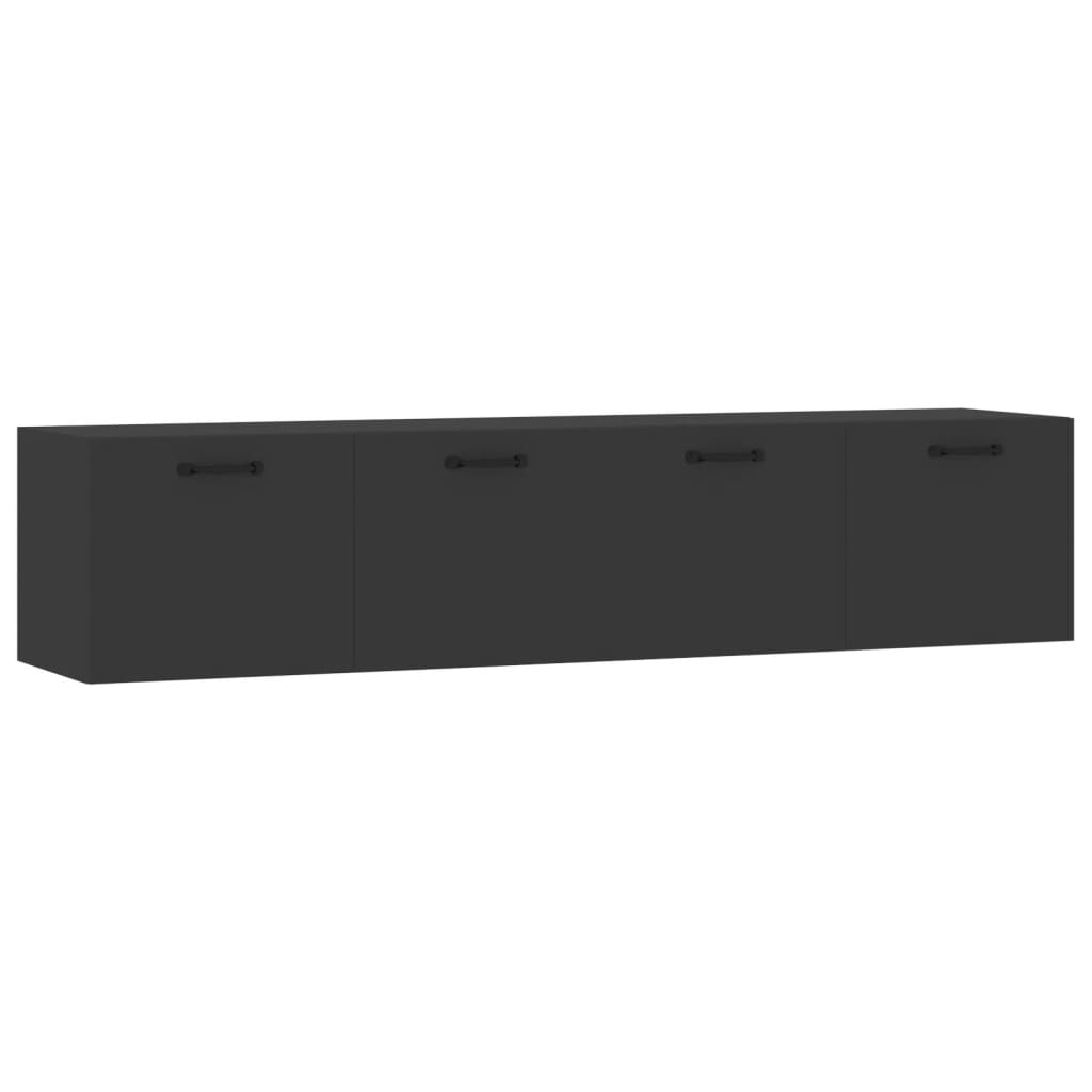 Mobili Parete 2 pz Neri 60x36,5x35 cm Legno Multistrato - homemem39