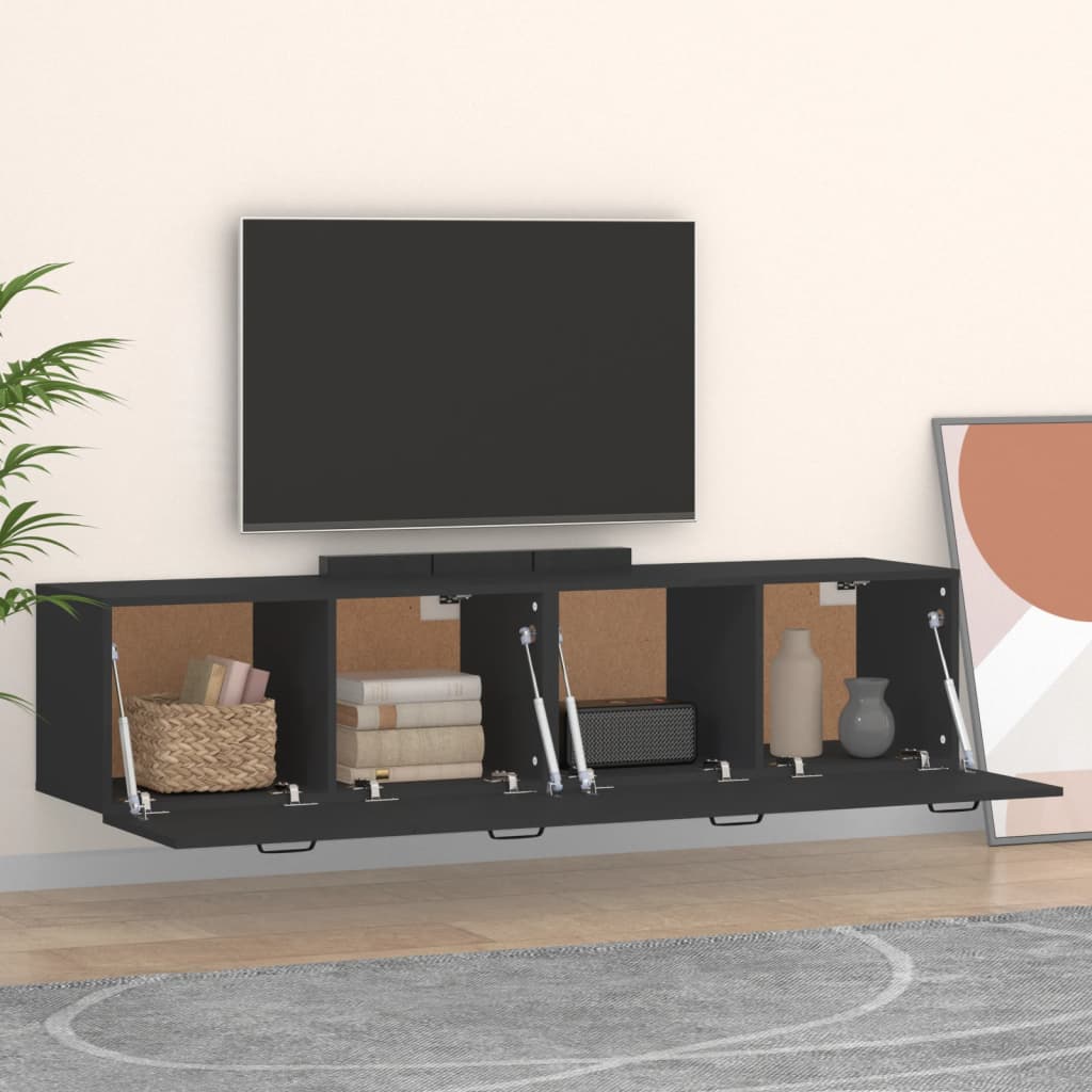 Mobili Parete 2 pz Neri 60x36,5x35 cm Legno Multistrato - homemem39