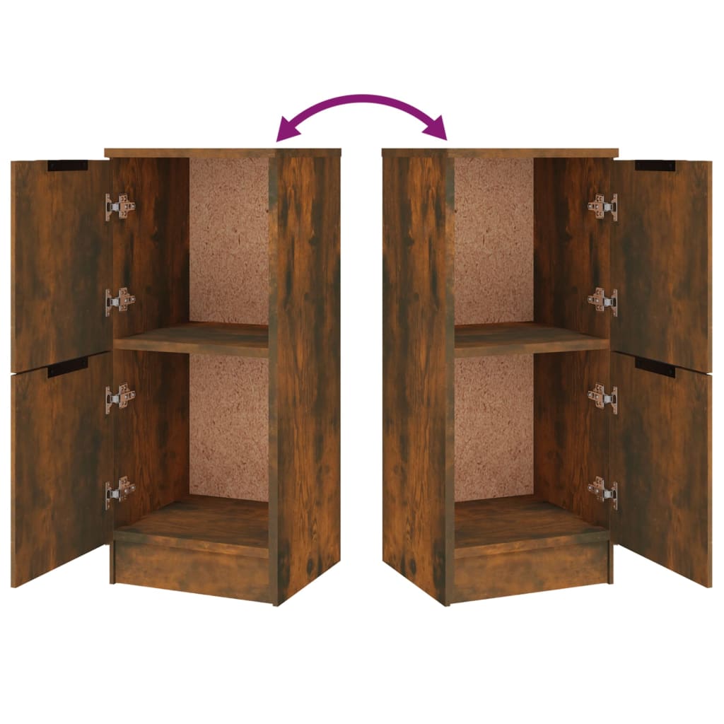 Credenze 3 pz Rovere Fumo in Legno Multistrato - homemem39