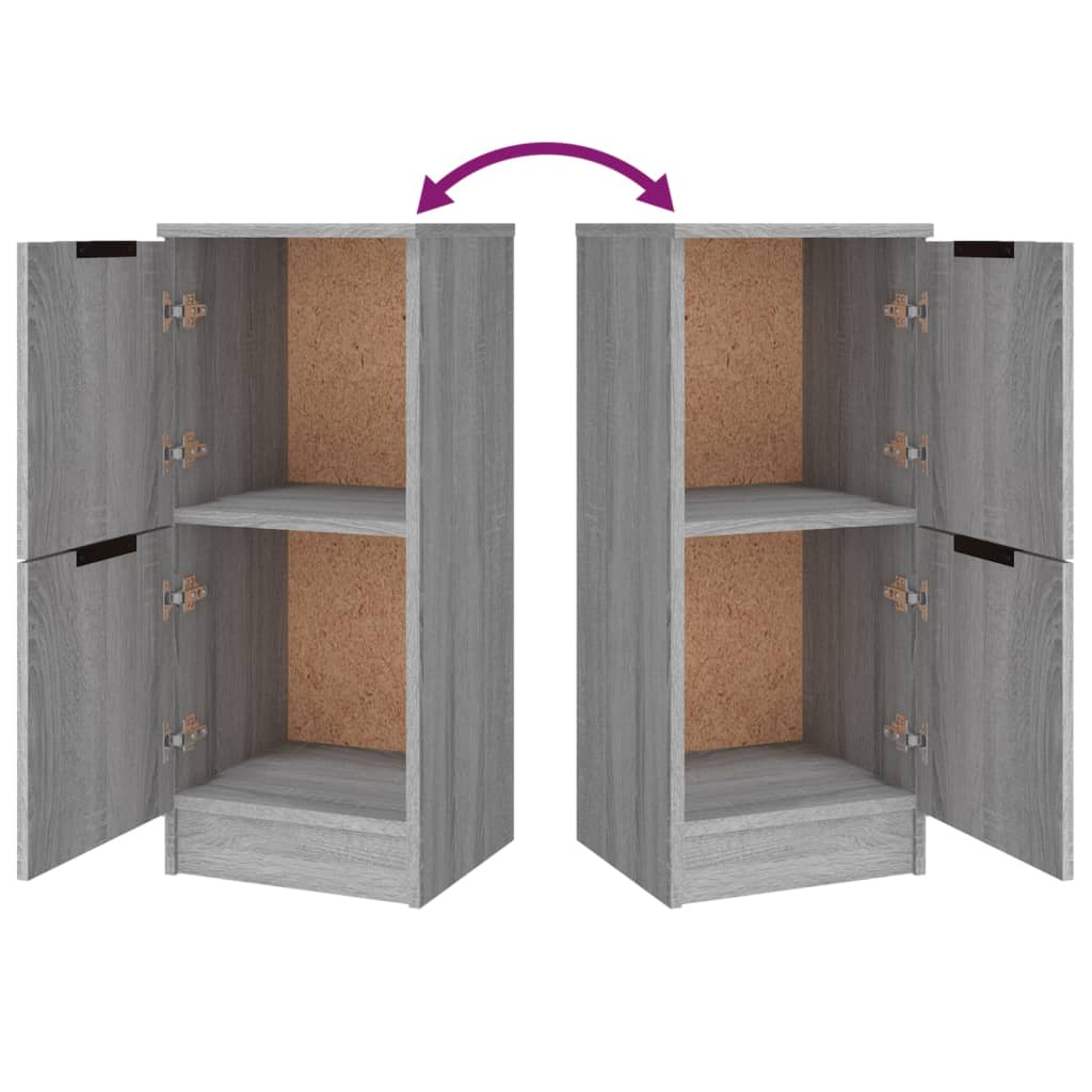 Credenze 3 pz Grigio Sonoma in Legno Multistrato