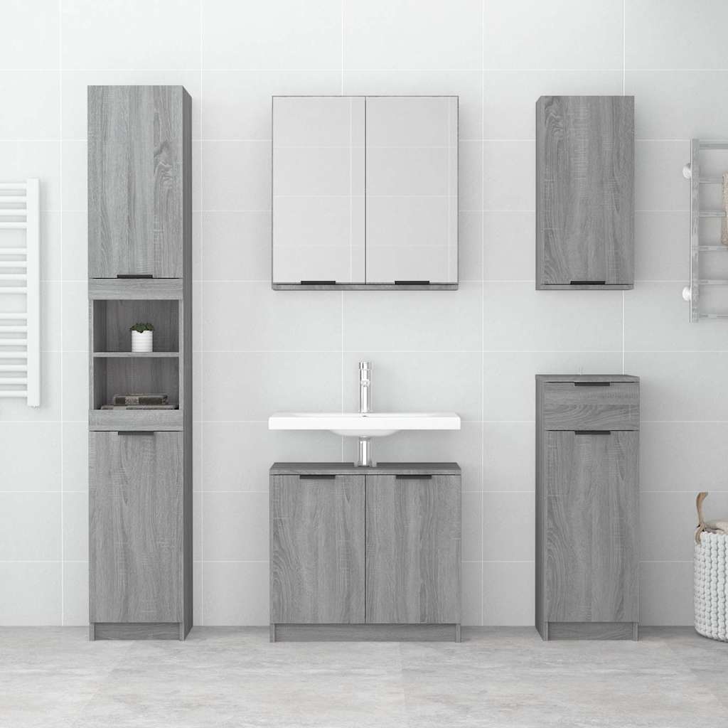 Set di Mobili da Bagno 5 pz in legno multistrato