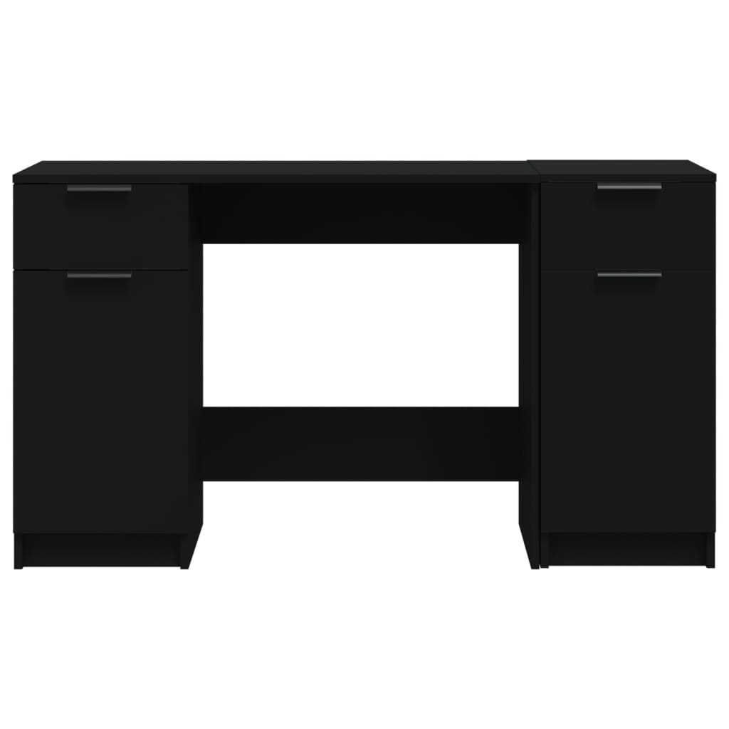 Scrivania con Mobile Laterale Nero in Legno Multistrato - homemem39