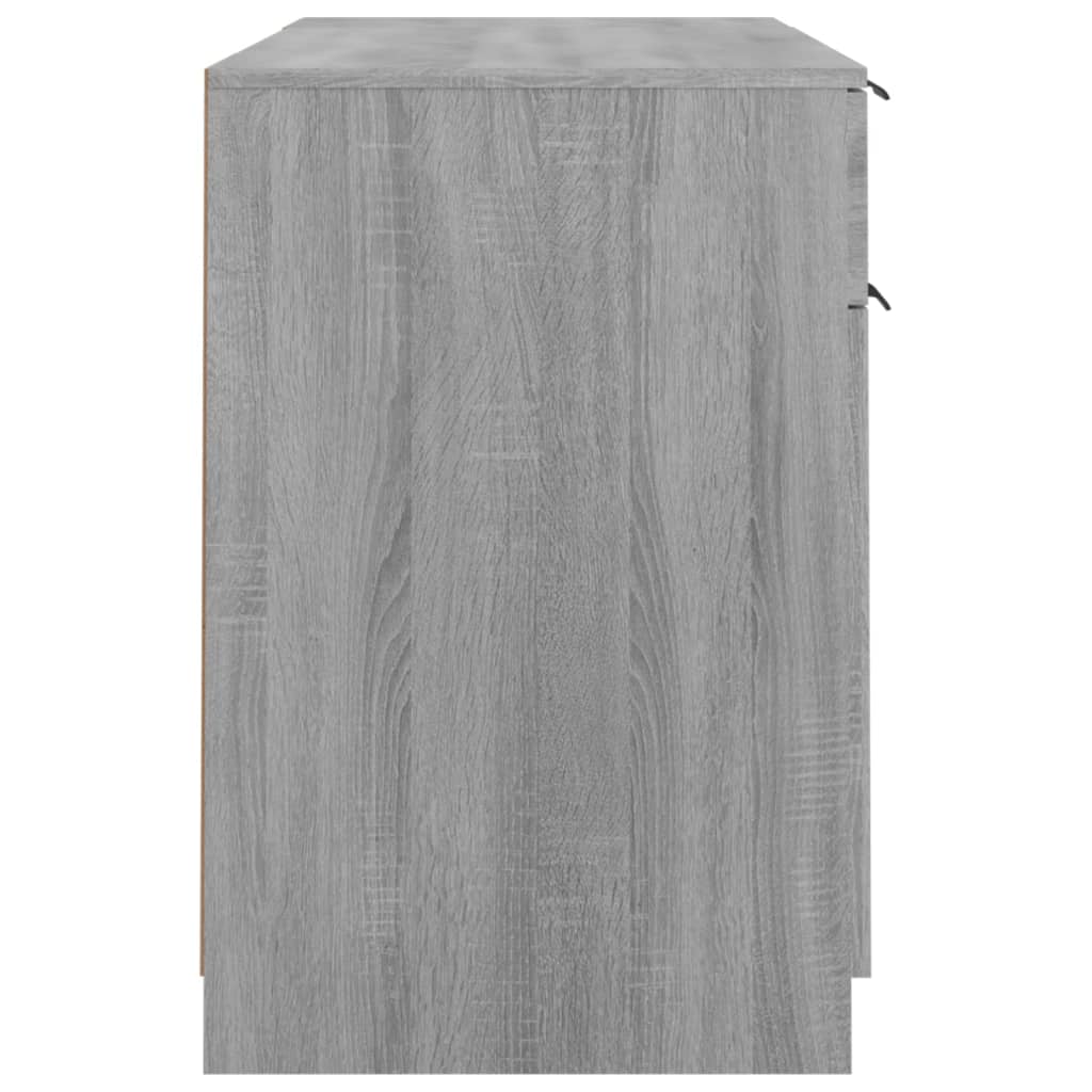 Scrivania con Mobile Laterale Grigio Sonoma Legno Multistrato - homemem39