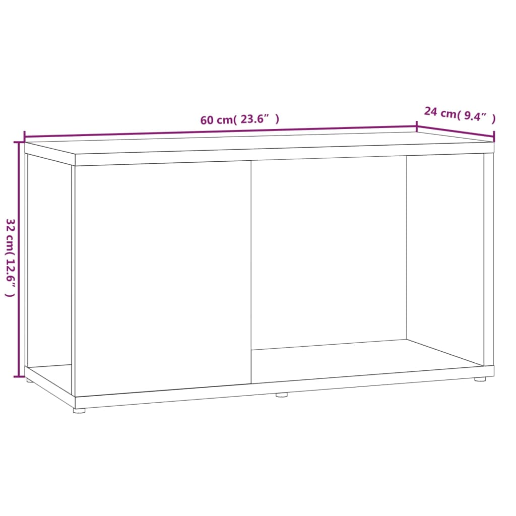 Mobile Porta TV Grigio Sonoma 60x24x32 cm in Legno Multistrato | homemem39
