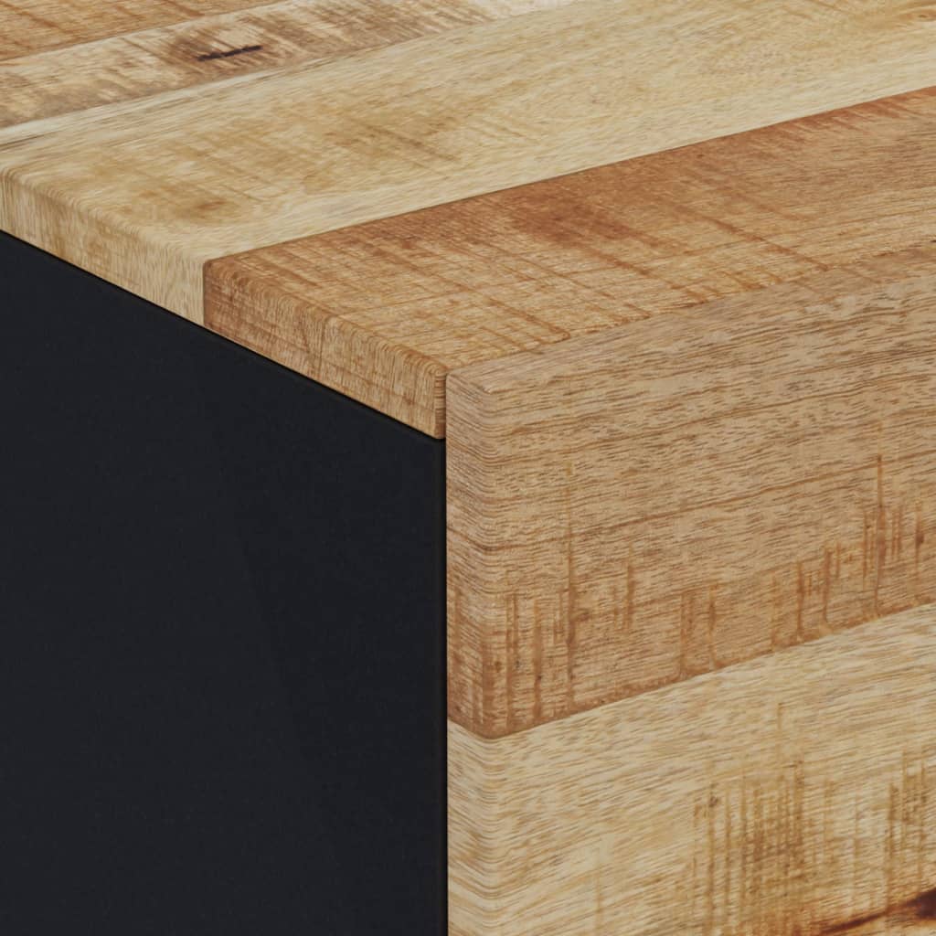 Comodini 2pz 40x33x46 cm in Legno Massello di Mango - homemem39