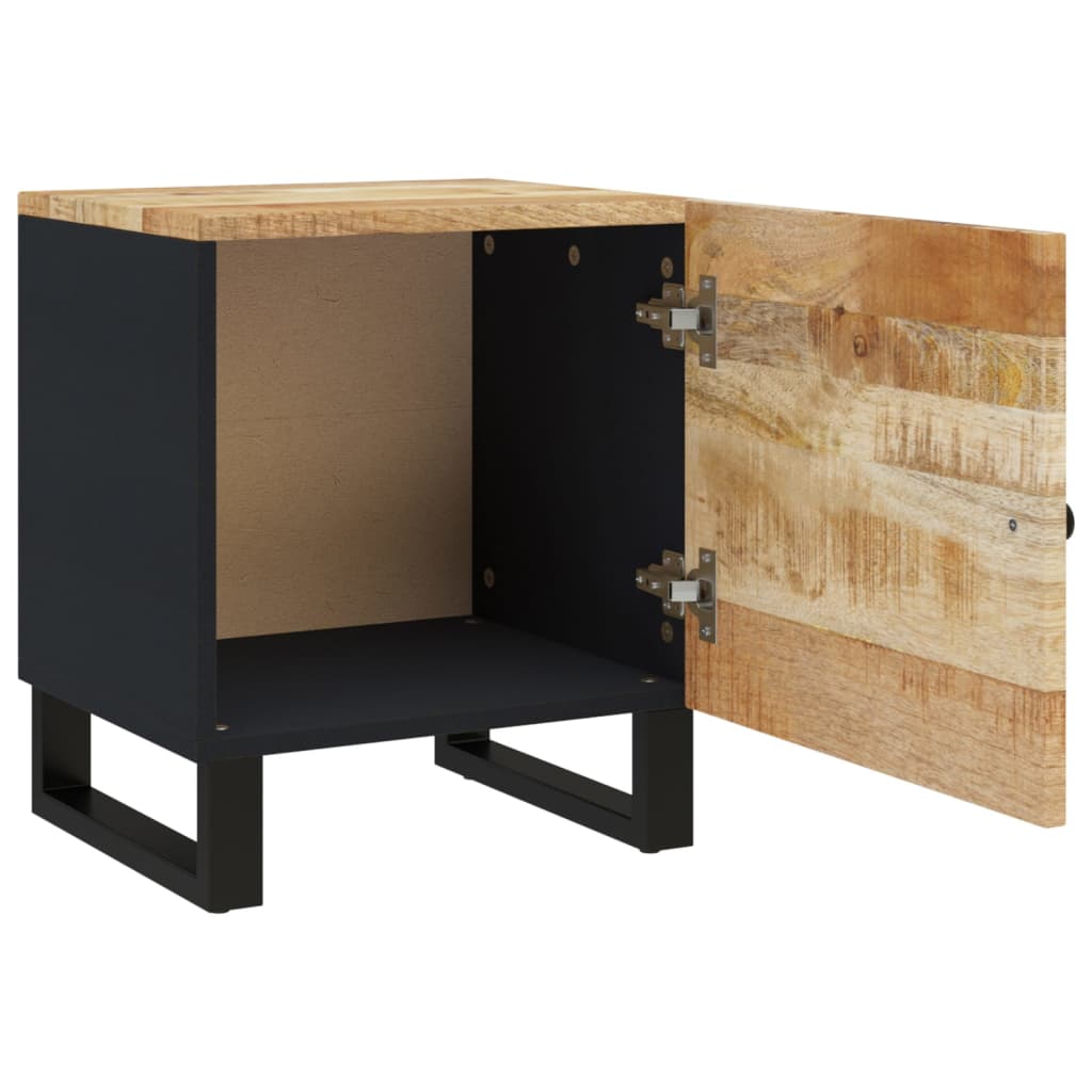 Comodini 2pz 40x33x46 cm in Legno Massello di Mango - homemem39