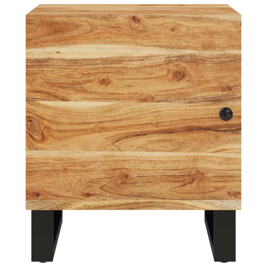 Comodini 2pz 40x33x46 cm in Legno Massello di Acacia - homemem39