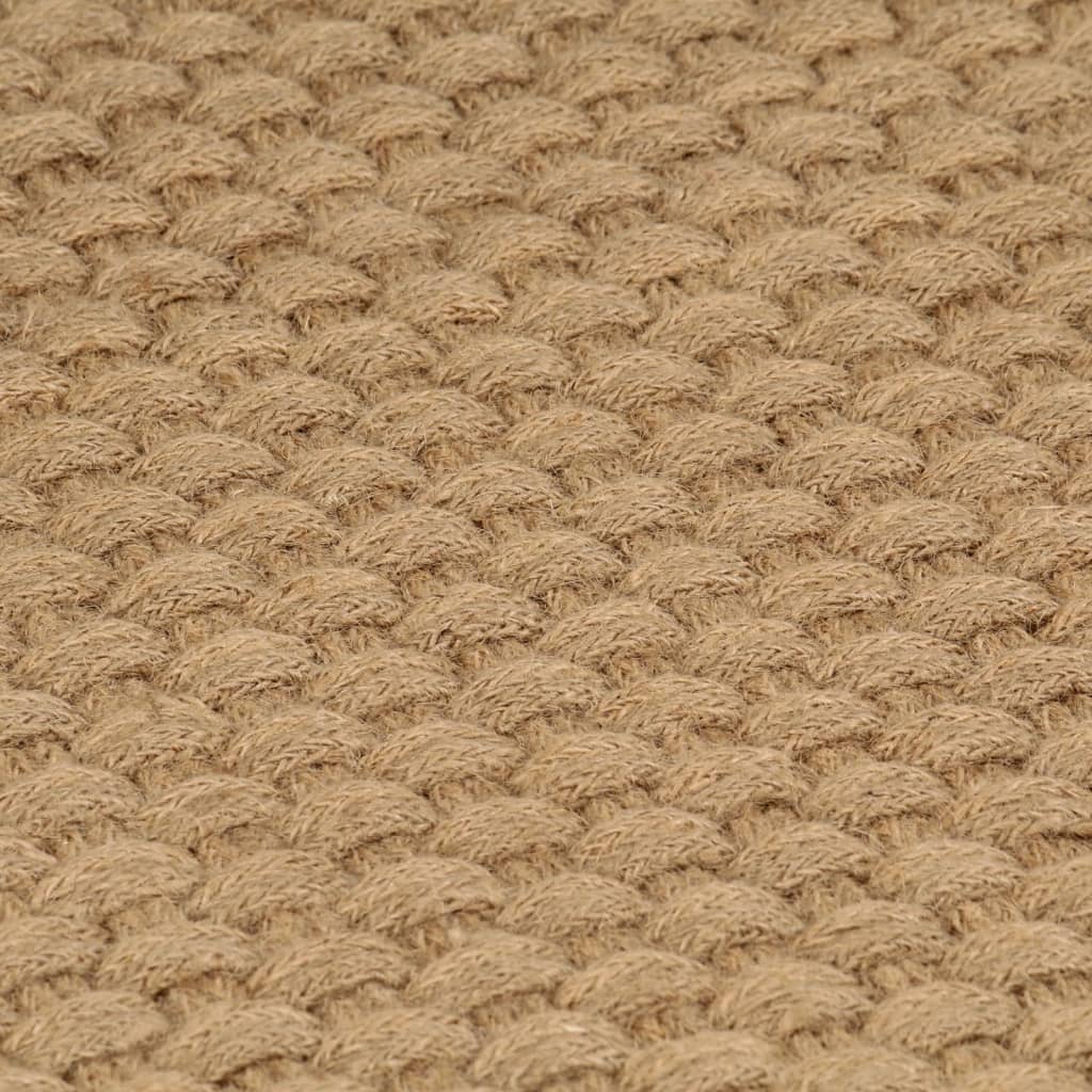 Tappeto Rettangolare Naturale 160x230 cm in Juta - homemem39