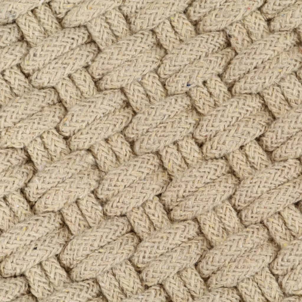 Tappeto Rettangolare Naturale 120x180 cm in Cotone