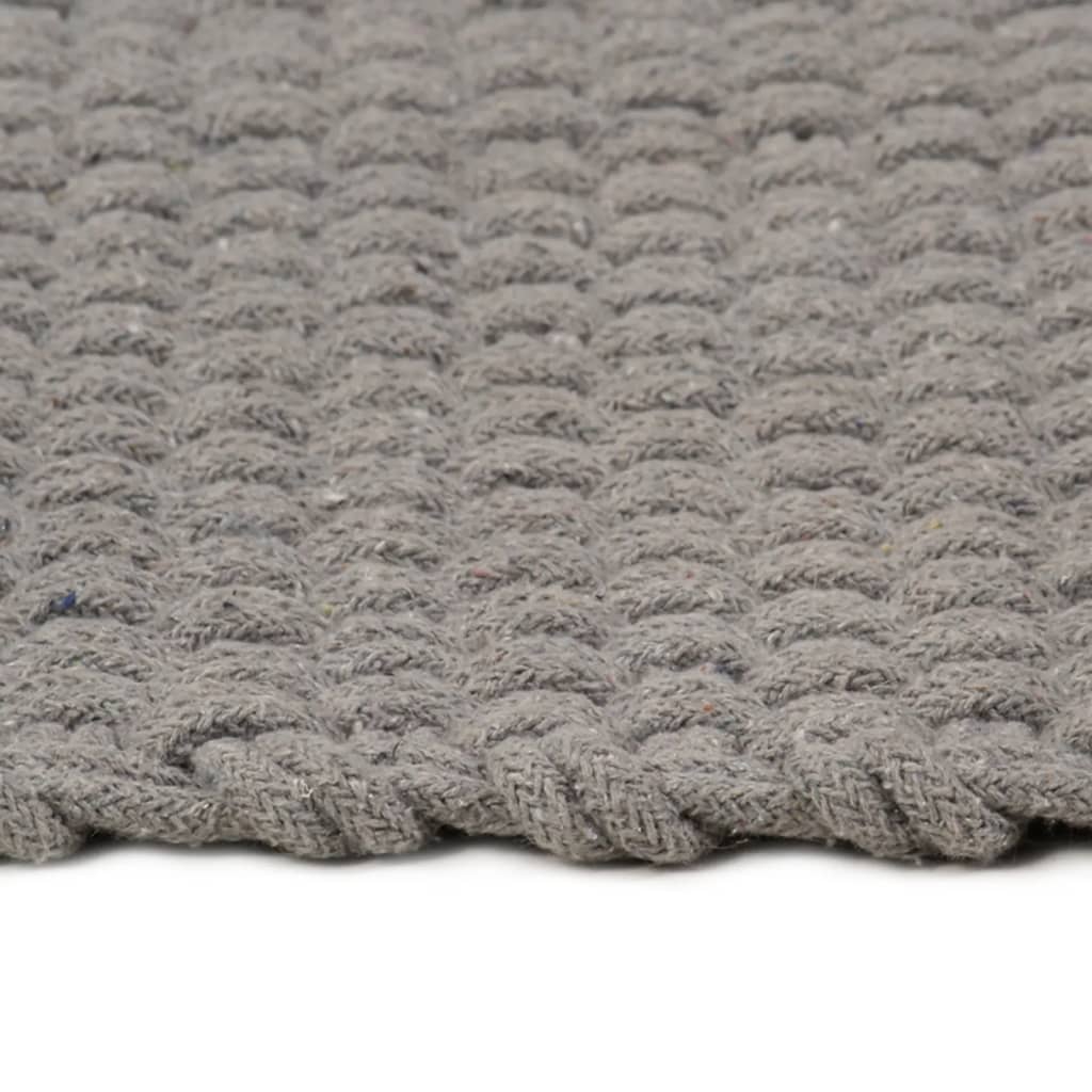 Tappeto Rettangolare Grigio 120x180 cm in Cotone - homemem39