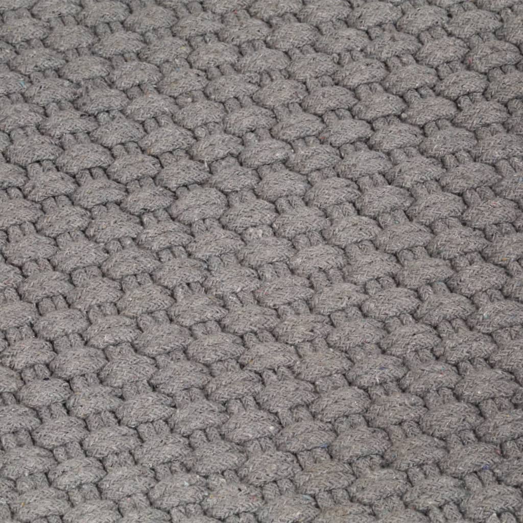 Tappeto Rettangolare Grigio 120x180 cm in Cotone - homemem39