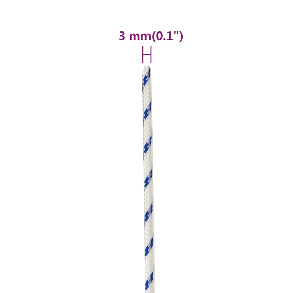 Corda per barca Bianca 3 mm 25 m in Polipropilene - homemem39