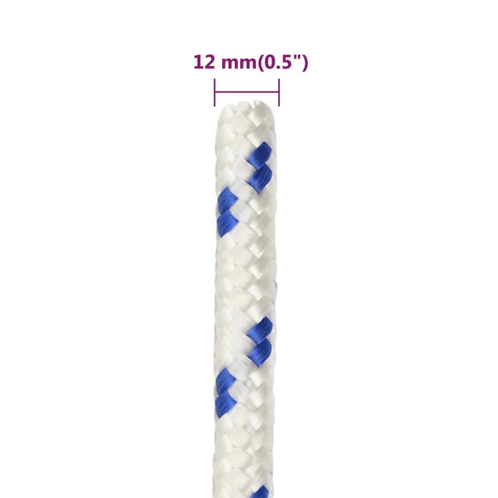 Corda per barca Bianca 12 mm 100 m in Polipropilene | homemem39