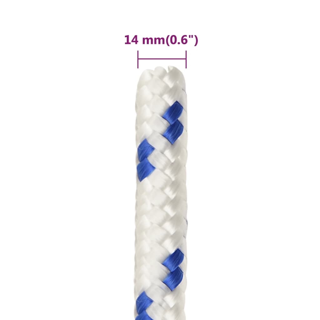 Corda per barca Bianca 14 mm 100 m in Polipropilene | homemem39