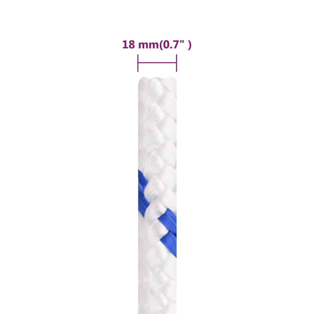 Corda per barca Bianca 18 mm 100 m in Polipropilene | homemem39