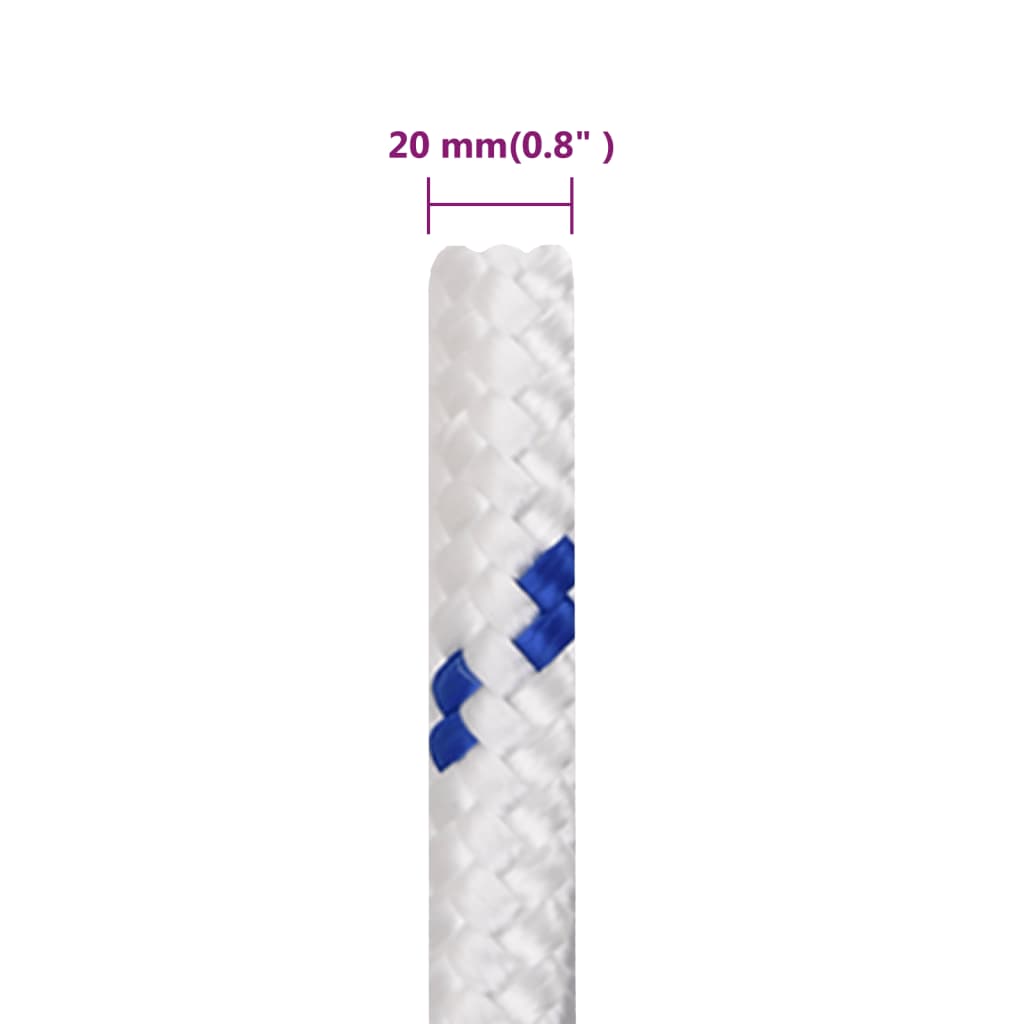 Corda per barca Bianca 20 mm 25 m in Polipropilene | homemem39